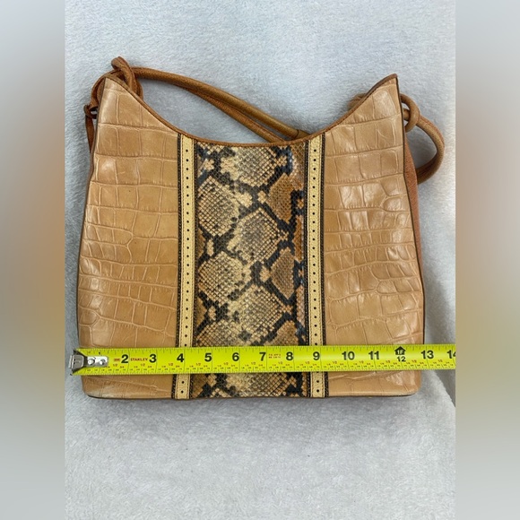 Brahmin - Snakeskin Embossed Shoulder Bag - Picture 7 of 16